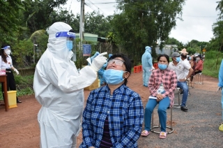 Huyện Dương Minh Châu: Test sàng lọc đợt 2, ghi nhận 1 ca nghi nhiễm