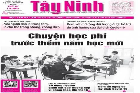 Điểm báo in Tây Ninh ngày 01.09.2021