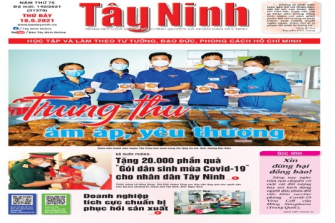 Điểm báo in Tây Ninh ngày 18.09.2021