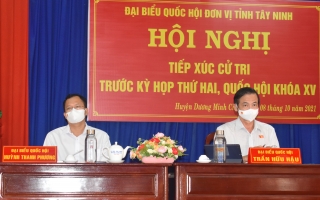 Đoàn Đại biểu Quốc hội tiếp xúc cử tri huyện Dương Minh Châu