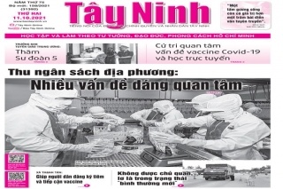Điểm báo in Tây Ninh ngày 11.10.2021