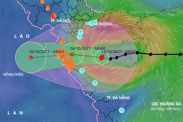 Bão số 8 vào Vịnh Bắc Bộ, hướng thẳng tới Thanh Hóa đến Quảng Bình