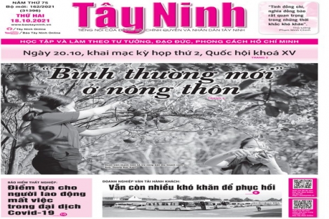 Điểm báo in Tây Ninh ngày 18.10.2021