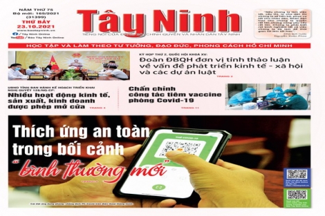 Điểm báo in Tây Ninh ngày 23.10.2021