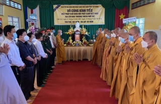 Đoàn ban, ngành tỉnh viếng Đại lão Hoà thượng Thích Phổ Tuệ- Đức Pháp chủ Hội đồng Chứng minh Giáo hội Phật giáo Việt Nam