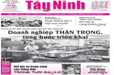 Điểm báo in Tây Ninh ngày 01.11.2021