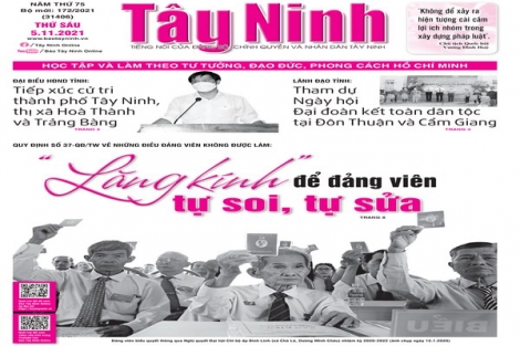 Điểm báo in Tây Ninh ngày 05.11.2021