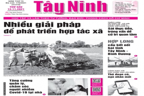 Điểm báo in Tây Ninh ngày 12.11.2021