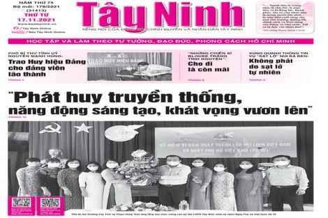 Điểm báo in Tây Ninh ngày 17.11.2021