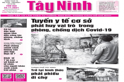 Điểm báo in Tây Ninh ngày 22.11.2021