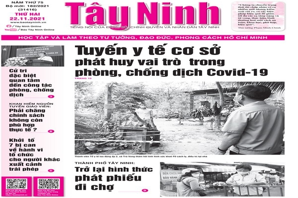 Điểm báo in Tây Ninh ngày 22.11.2021