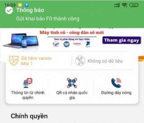 Triển khai ứng dụng giám sát, quản lý F0 tại nhà trên ứng dụng Tây Ninh Smart