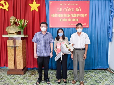 Công bố quyết định của Ban Thường vụ Thị ủy Trảng Bàng về công tác cán bộ