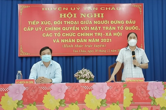 Tân Châu: Tiếp xúc, đối thoại giữa người đứng đầu cấp uỷ, chính quyền với MTTQ, các tổ chức chính trị - xã hội và nhân dân