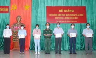 Tây Ninh: Hoàn thành bồi dưỡng kiến thức quốc phòng và an ninh năm 2021