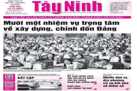 Điểm báo in Tây Ninh ngày 13.12.2021