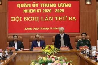 Tổng Bí thư Nguyễn Phú Trọng chủ trì Hội nghị Quân ủy TW lần 3