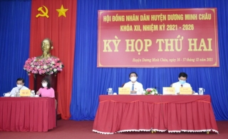 Huyện Dương Minh Châu khai mạc kỳ họp thứ 2 HĐND huyện khóa XII, nhiệm kỳ 2021– 2026