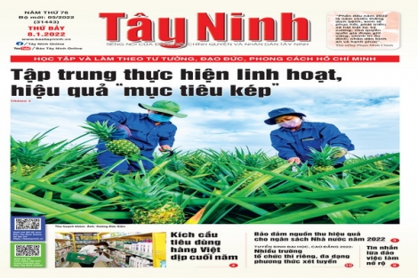 Điểm báo in Tây Ninh ngày 08.01.2022
