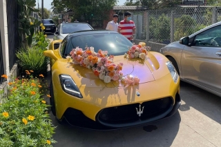 Siêu xe Maserati MC20 độc nhất Việt Nam rước dâu ở Tây Ninh