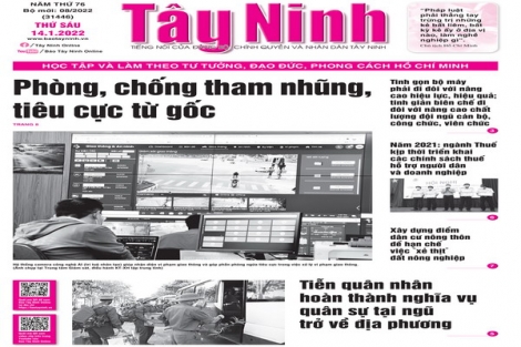 Điểm báo in Tây Ninh ngày 14.01.2022