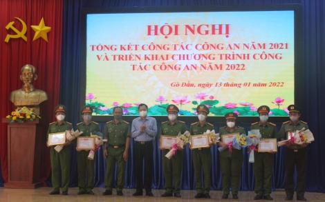 Gò Dầu tổng kết công tác công an năm 2021