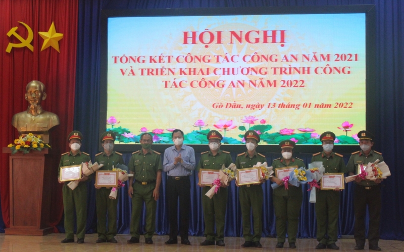 Gò Dầu tổng kết công tác công an năm 2021