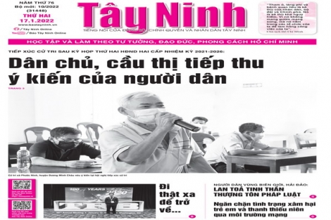 Điểm báo in Tây Ninh ngày 17.01.2022