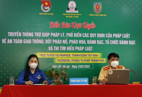 Diễn đàn trực tuyến truyền thông trợ giúp pháp lý, phổ biến các quy định của pháp luật về an toàn giao thông