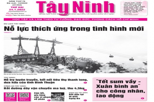 Điểm báo in Tây Ninh ngày 24.01.2022