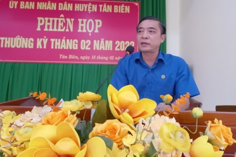 UBND huyện Tân Biên họp phiên thường kỳ tháng 2.2022