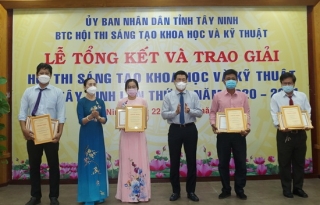 Hội thi Sáng tạo KHKT tỉnh Tây Ninh lần thứ 12 năm 2020-2021: 35 giải pháp đạt giải