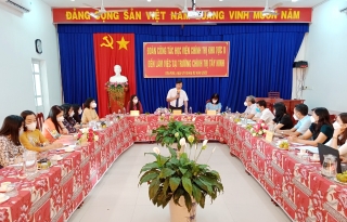 Đoàn công tác Học viện Chính trị Khu vực II làm việc tại Trường Chính trị tỉnh Tây Ninh