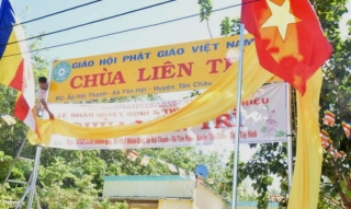 Tây Ninh: Trao quyết định thành lập và thượng bảng chùa Liên Trì
