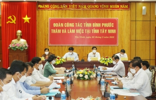Tiếp tục thúc đẩy chương trình hợp tác phát triển KT- XH 2 tỉnh Tây Ninh – Bình Phước