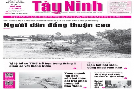 Điểm báo in Tây Ninh ngày 07.03.2022