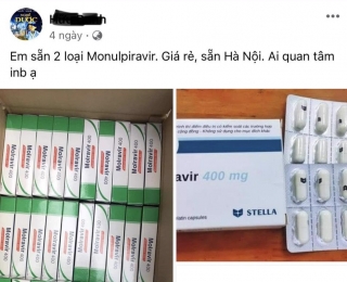 Thuốc Molnupiravir bán tràn lan trên mạng: Thận trọng khi sử dụng