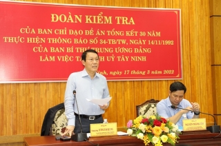 Thượng tướng Lương Tam Quang - Thứ trưởng Bộ Công an  thăm và làm việc tại Tây Ninh
