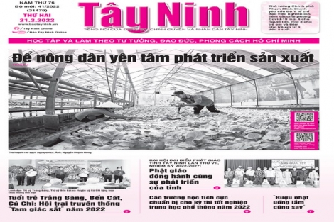 Điểm báo in Tây Ninh ngày 21.03.2022