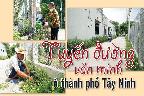 Tuyến đường văn minh ở thành phố Tây Ninh