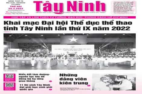 Điểm báo in Tây Ninh ngày 28.03.2022