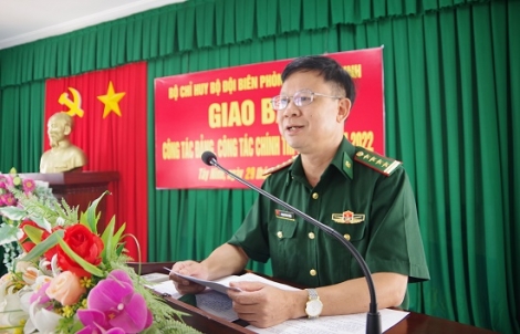 Giao ban công tác Đảng, công tác chính trị quý I.2022