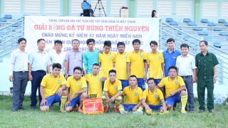 Gò Dầu: Tổ chức giải bóng đá tứ hùng cúp thiện nguyện xã Hiệp Thạnh năm 2022
