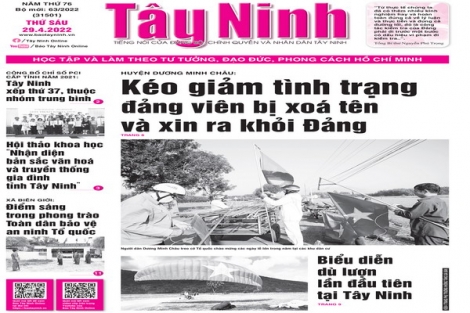 Điểm báo in Tây Ninh ngày 29.04.2022