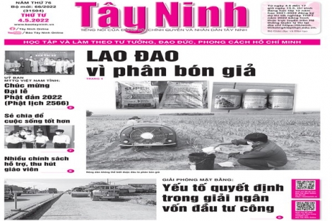 Điểm báo in Tây Ninh ngày 04.05.2022