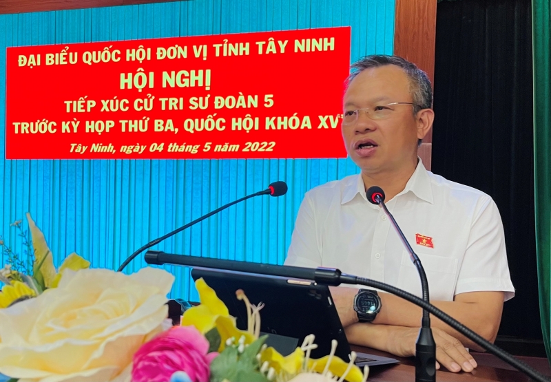 Đoàn ĐBQH tỉnh tiếp xúc cử tri tại Sư đoàn 5