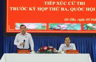 Đoàn ĐBQH tỉnh Tây Ninh tiếp xúc cử tri huyện Gò Dầu