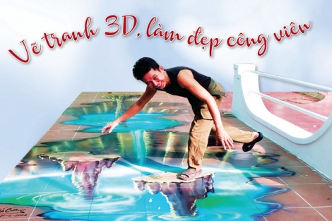 Vẽ tranh 3D, làm đẹp công viên