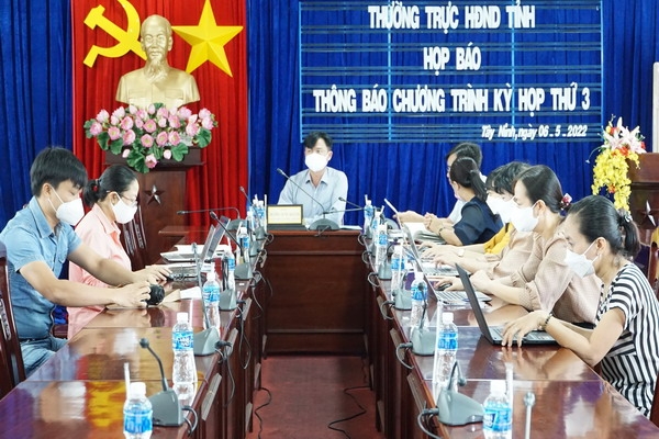 Họp báo thông báo chương trình kỳ họp thứ 3 của HĐND khoá X, nhiệm kỳ 2021-2026