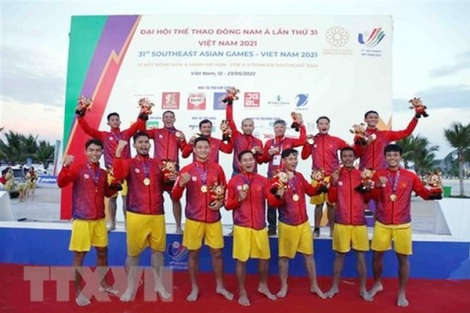 SEA Games 31: Bóng ném bãi biển nam giành HCV đầy thuyết phục